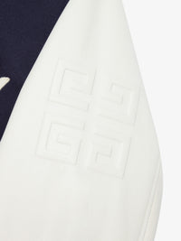 Blouson varsity cropped Givenchy en laine - Navy & White