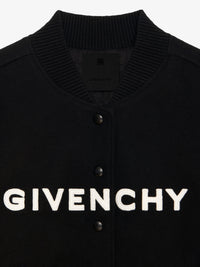 Blouson varsity cropped Givenchy en laine mélangé - Black & White
