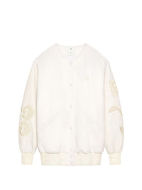 Blouson varsity cropped Givenchy en laine - Ivory
