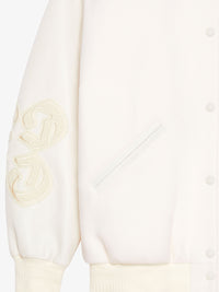 Blouson varsity cropped Givenchy en laine - Ivory