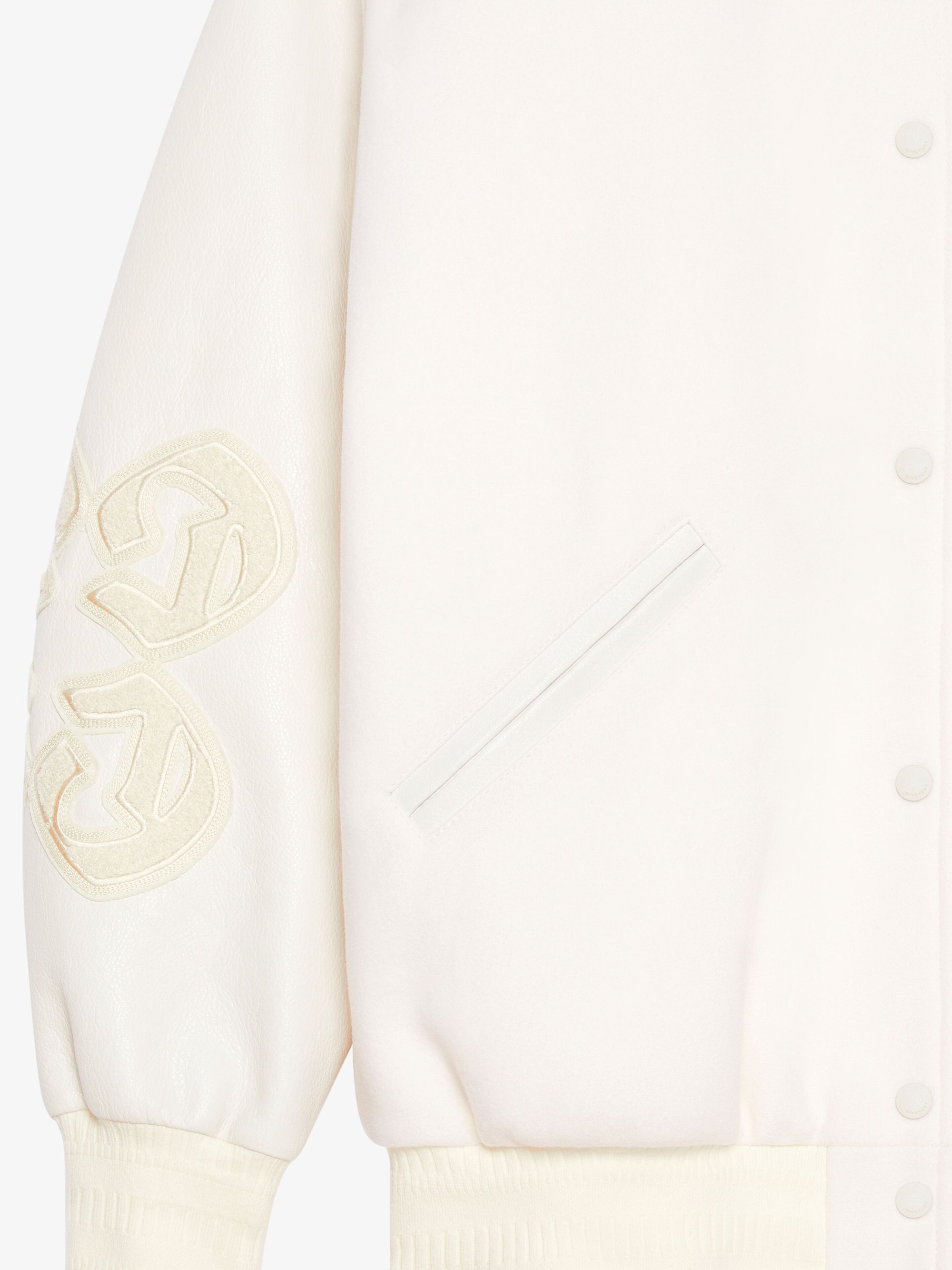 Blouson varsity cropped Givenchy en laine - Ivory