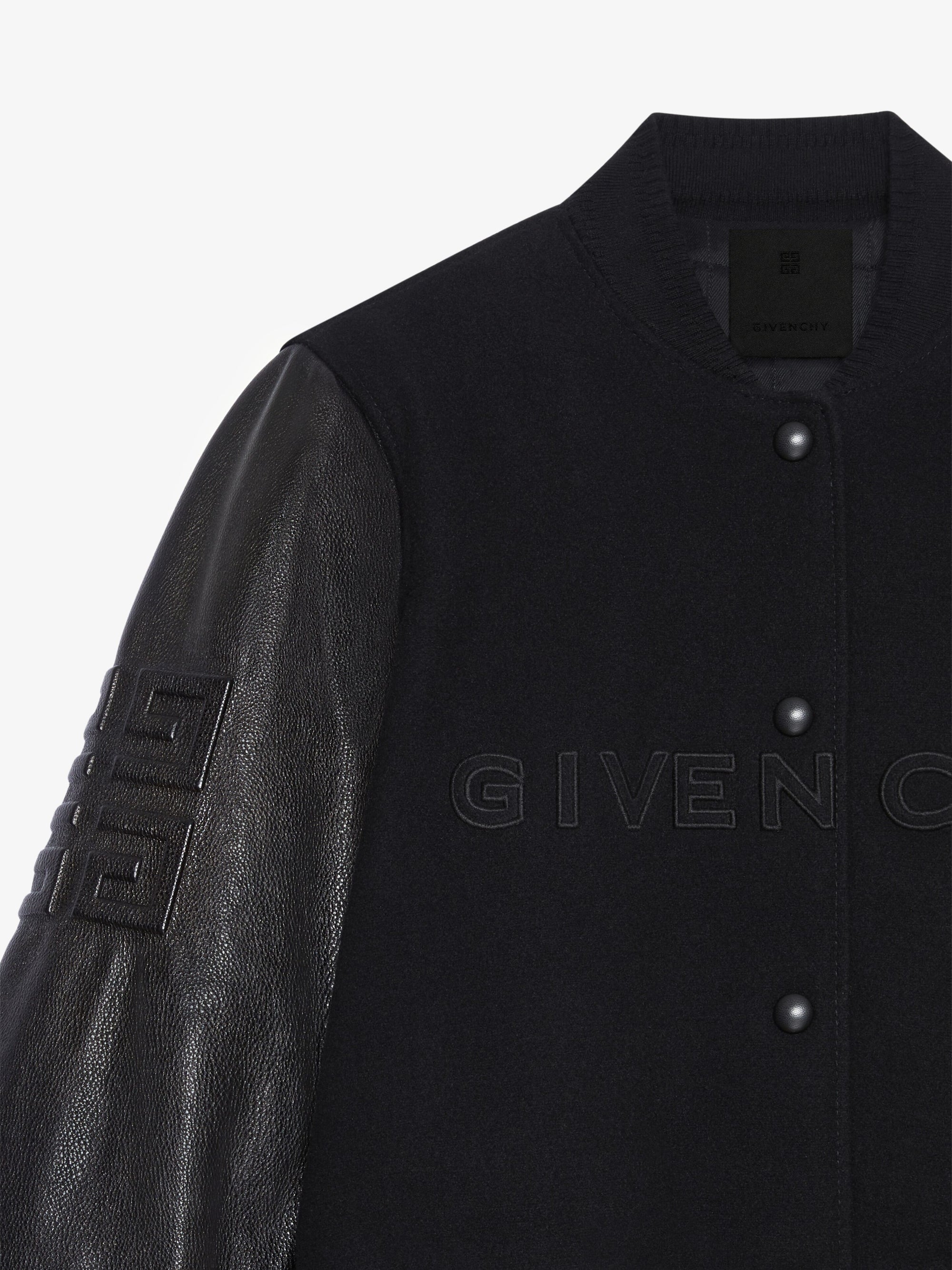 Blouson varsity Givenchy en laine - Black & White