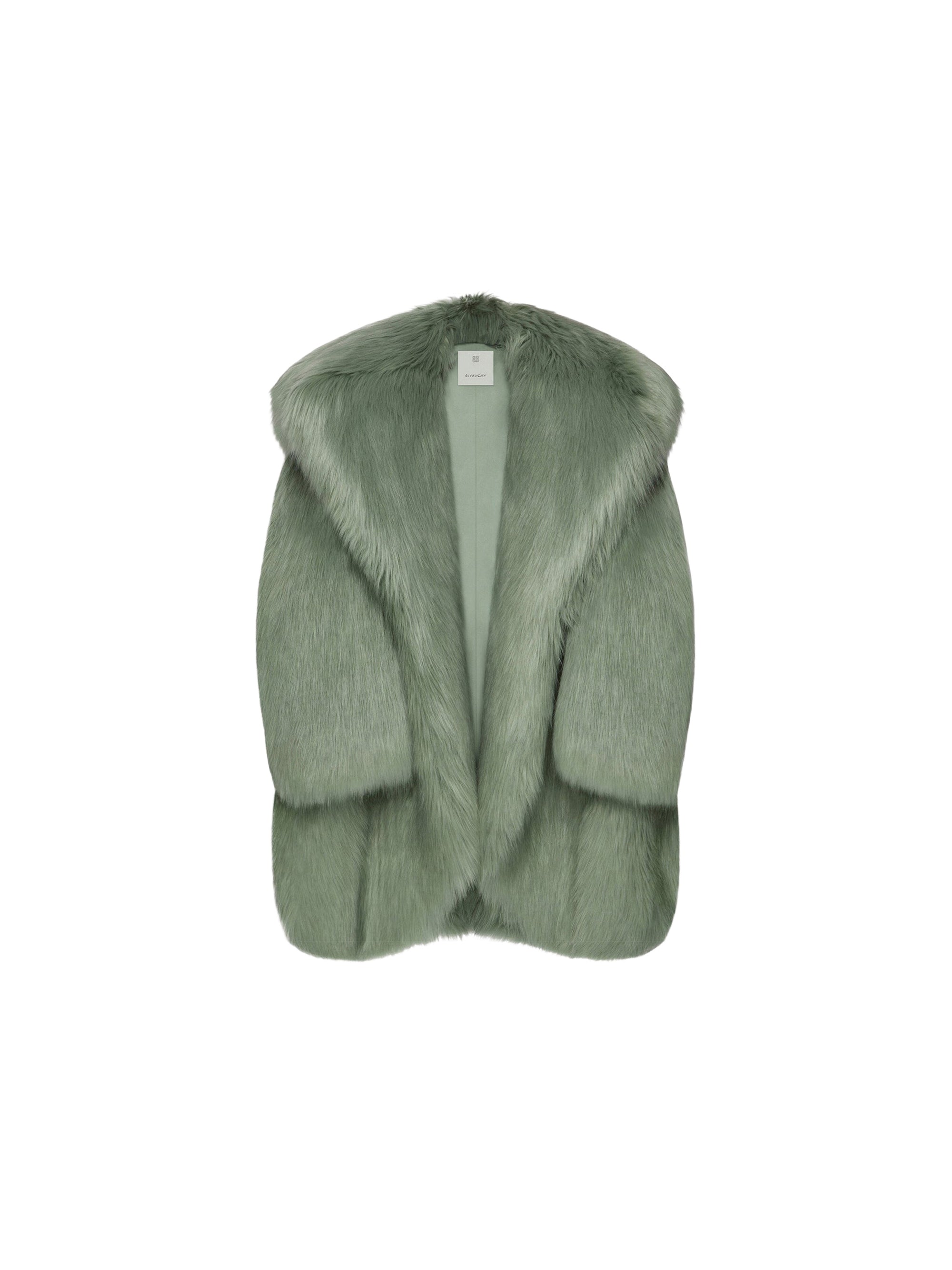 Manteau en fausse fourrure - Greyish Green