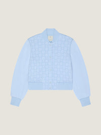 TEXTURED KNIT SLEEVES VARSITY