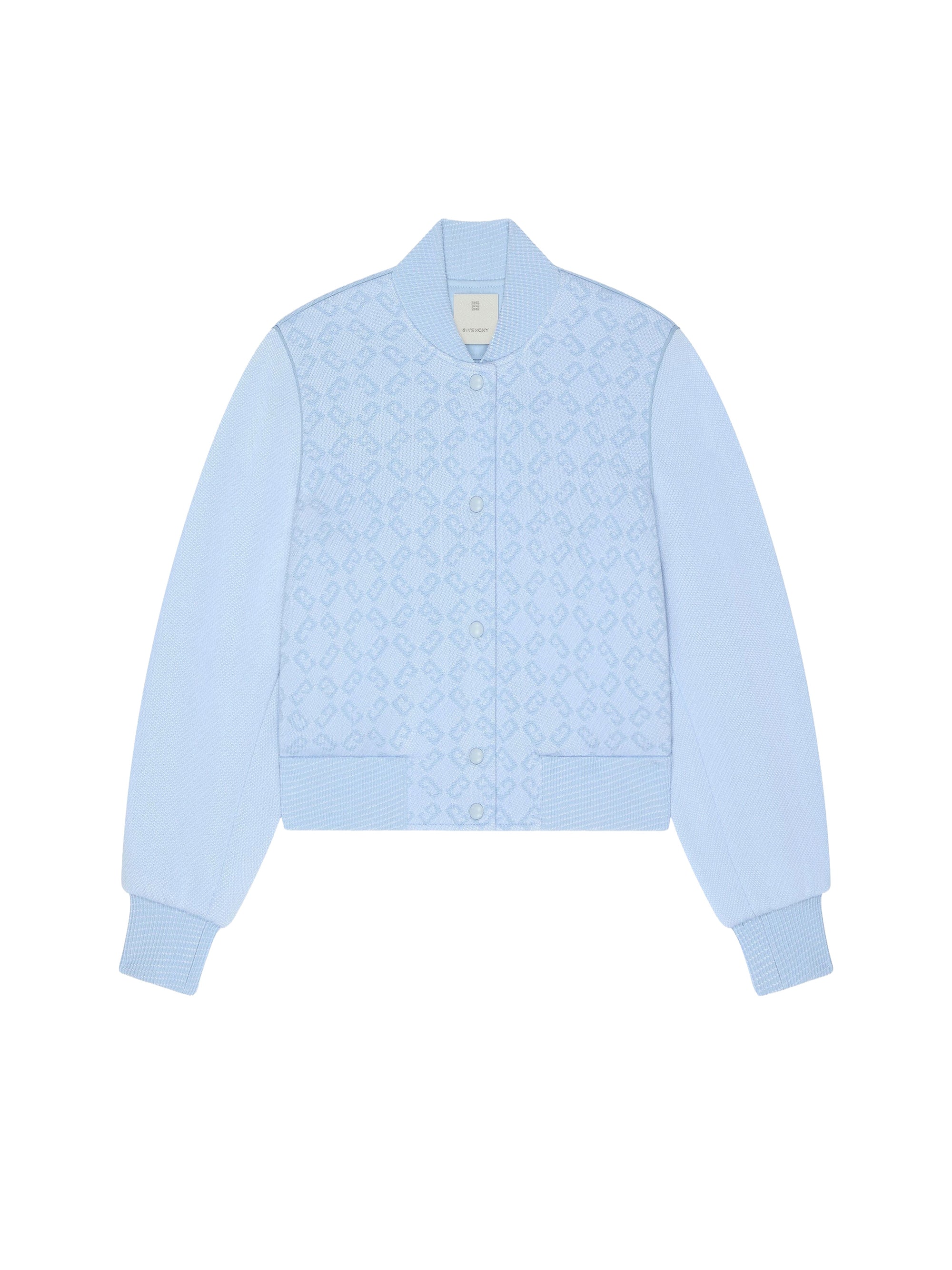 Veste varsity manches en maille - Pale Blue