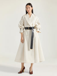 LONG BELTED TRENCH