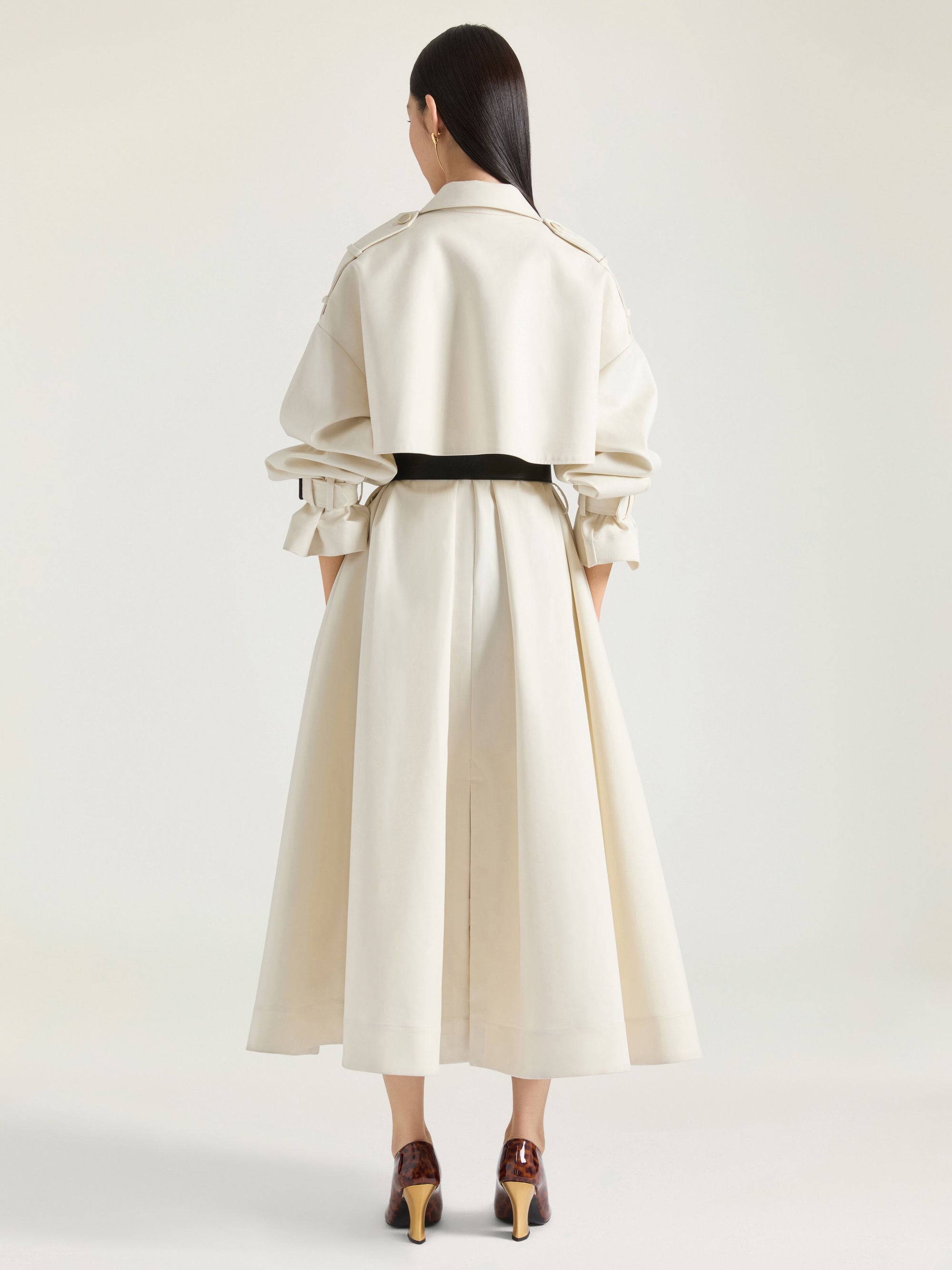 LONG BELTED TRENCH