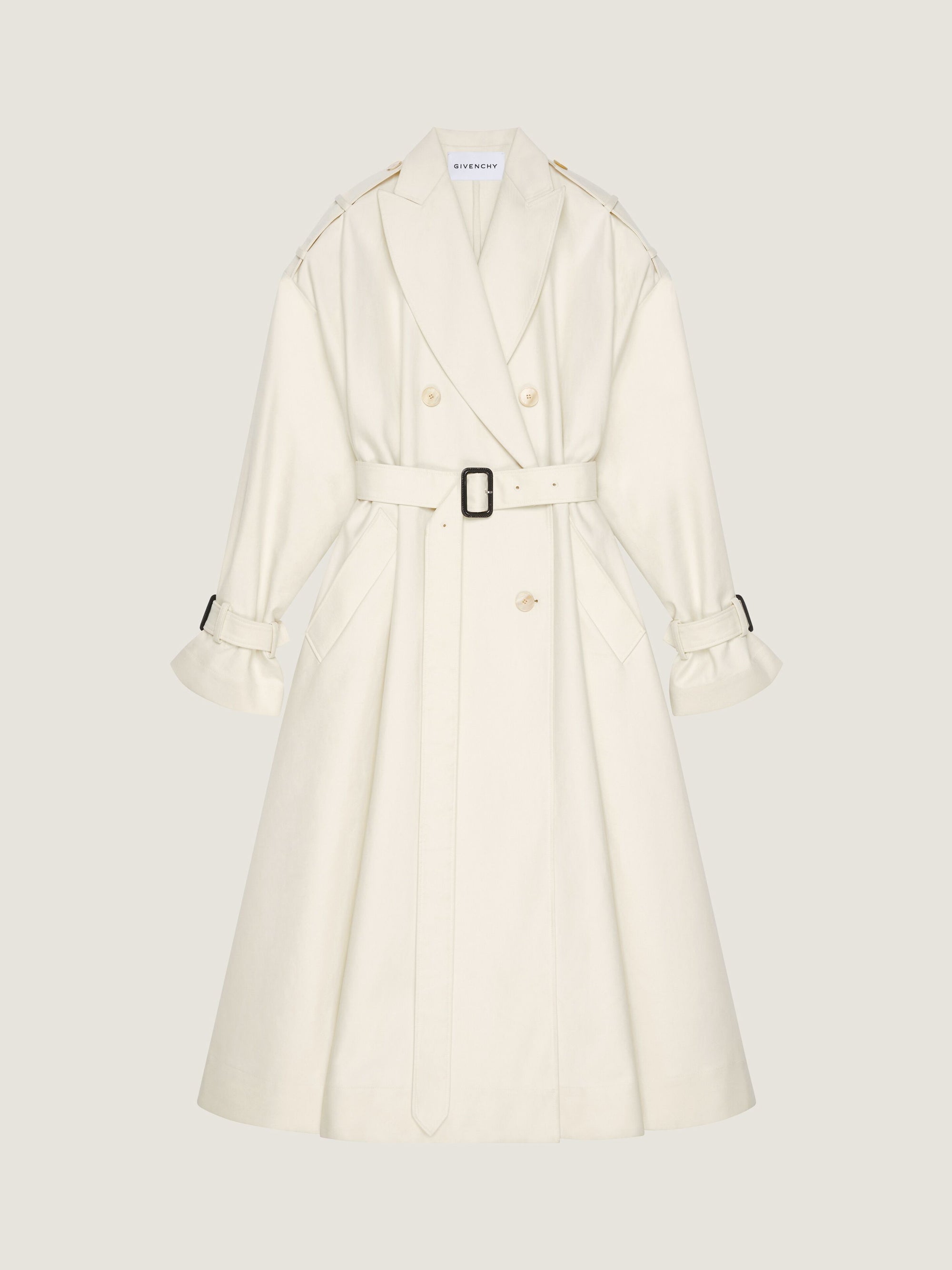 LONG BELTED TRENCH