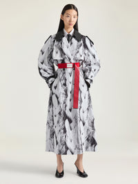 TRENCH COAT IN HAIR PRINT