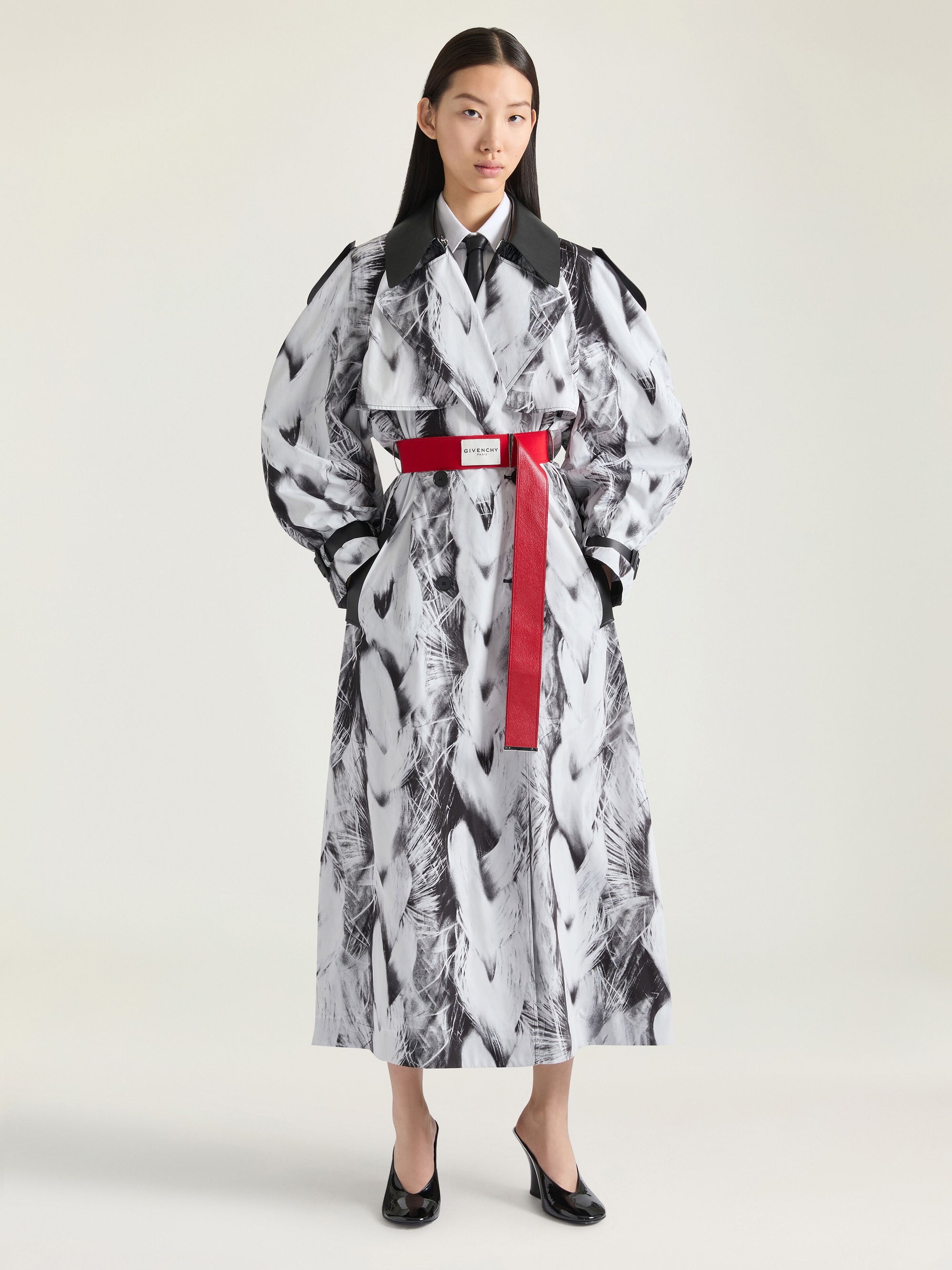 TRENCH COAT IN HAIR PRINT