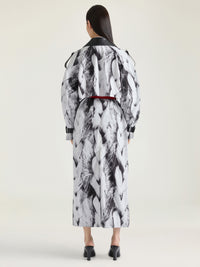 TRENCH COAT IN HAIR PRINT