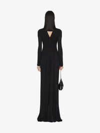Robe du soir drapée avec traîne - Noir