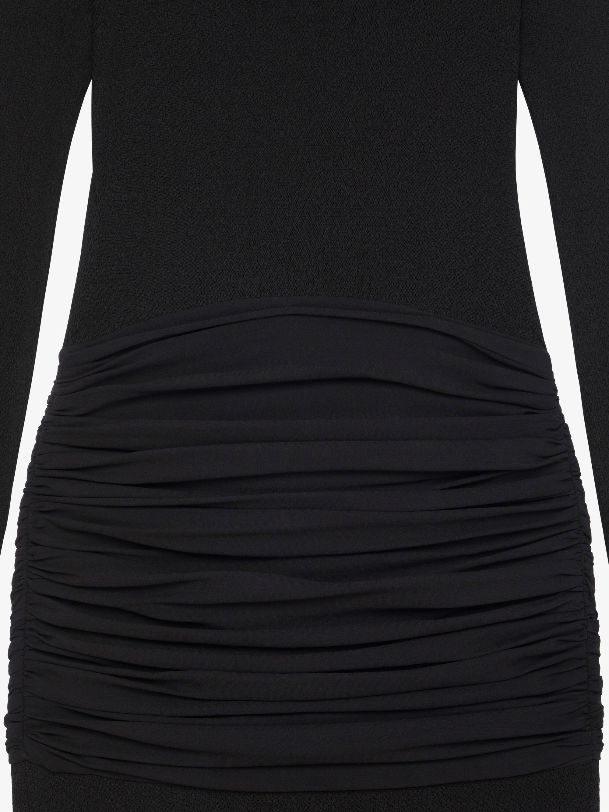 Robe du soir drapée avec traîne - Noir