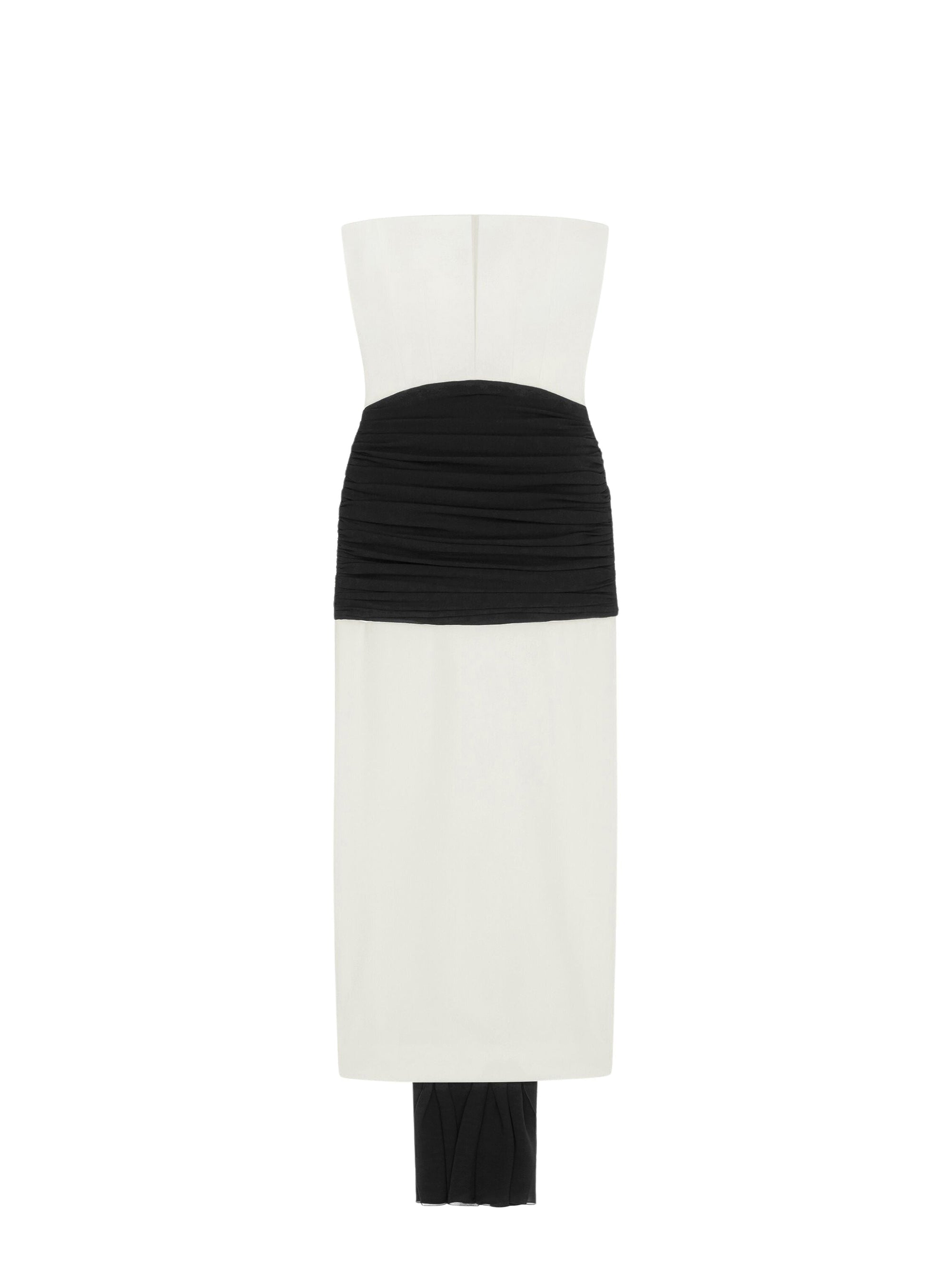 Robe du soir drapée avec traîne - Ivoire