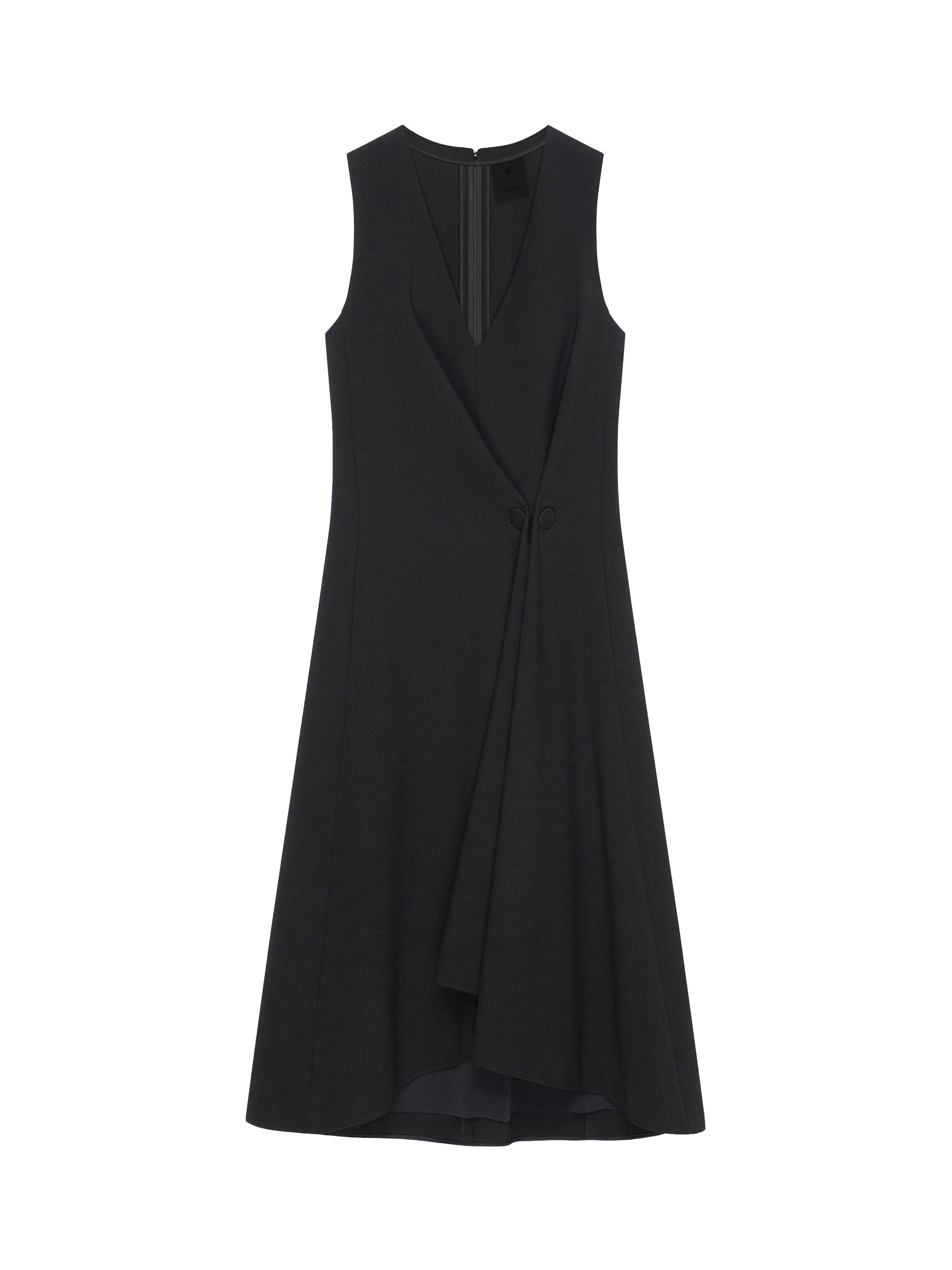 Robe portefeuille sans manches - Black