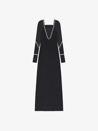 Evening dress with crystal details - Black