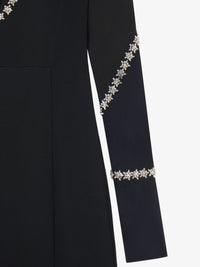 Evening dress with crystal details - Black