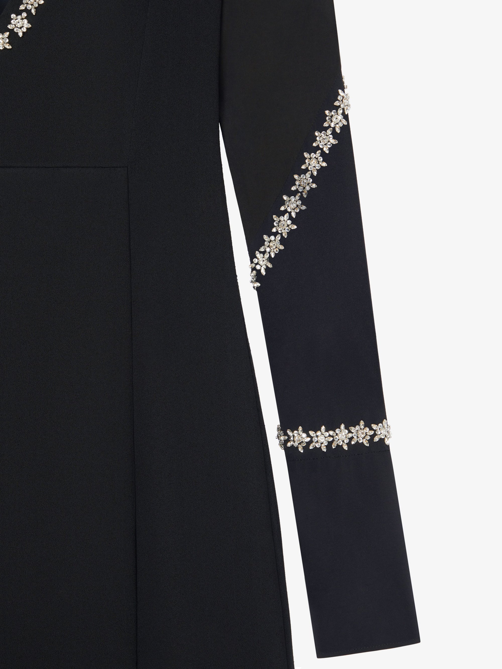 Evening dress with crystal details - Black