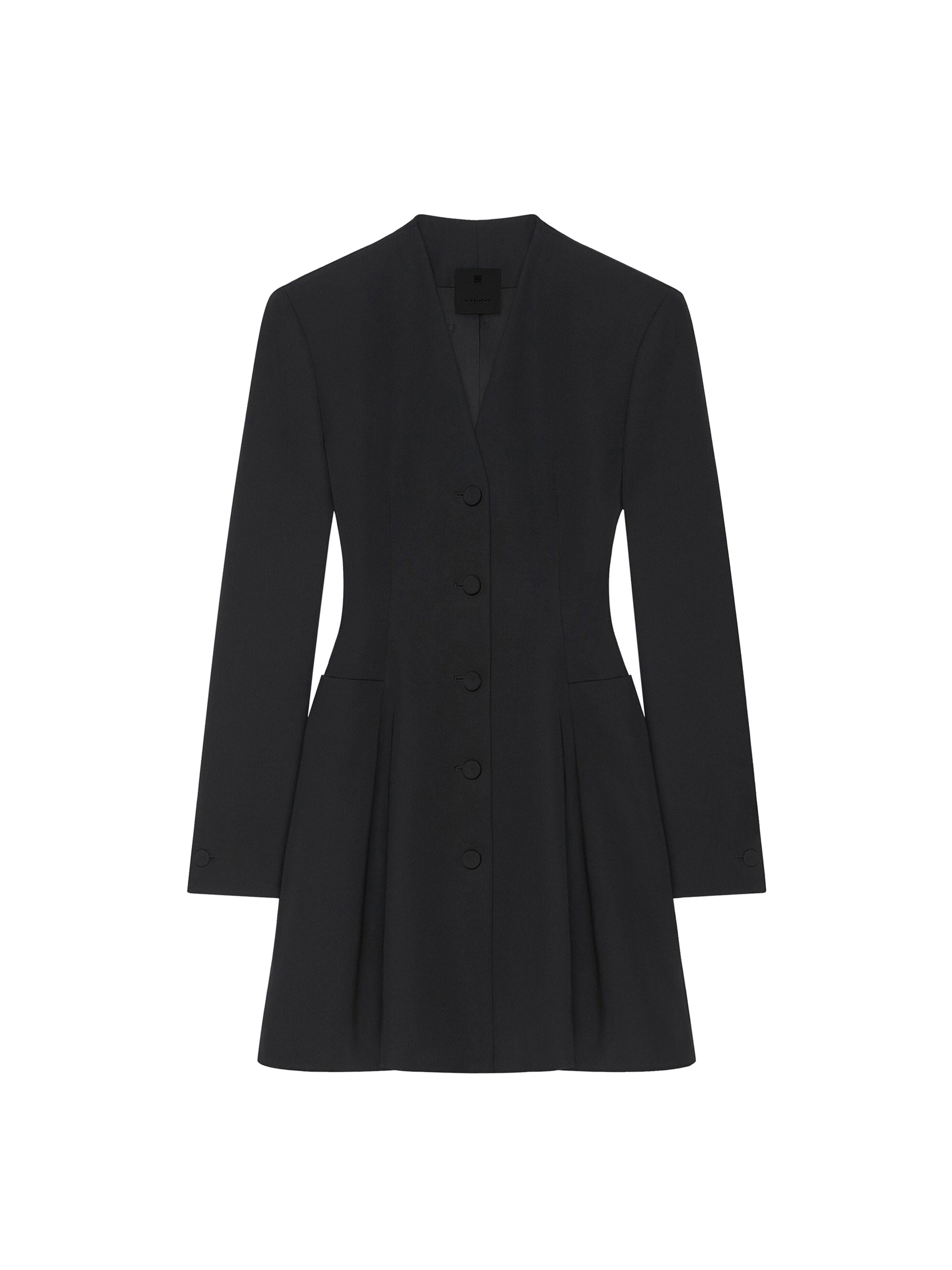 Robe sablier en laine - Noir