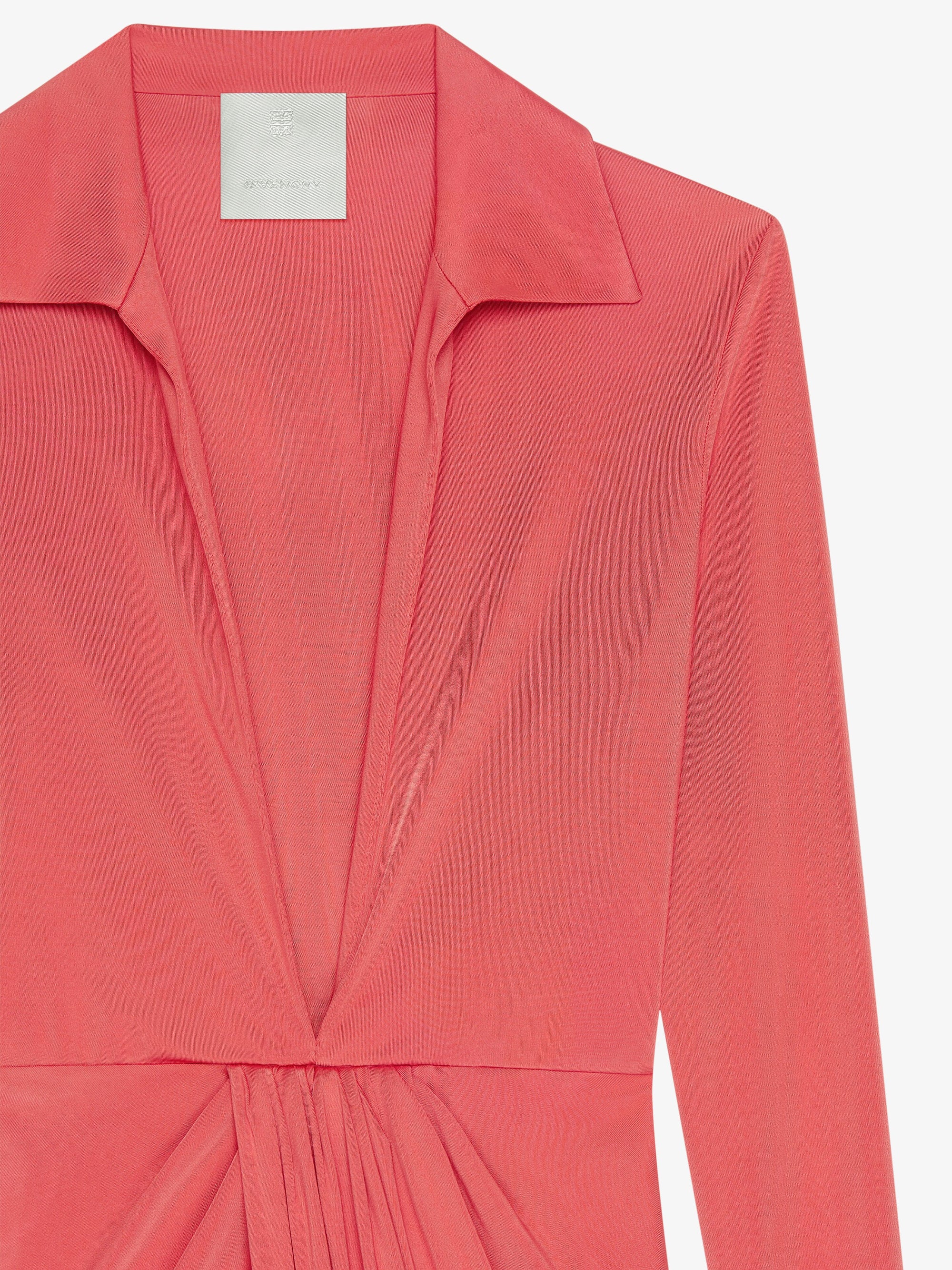 Robe drapée - Coral