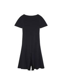 Robe manches courtes à dentelle - Black