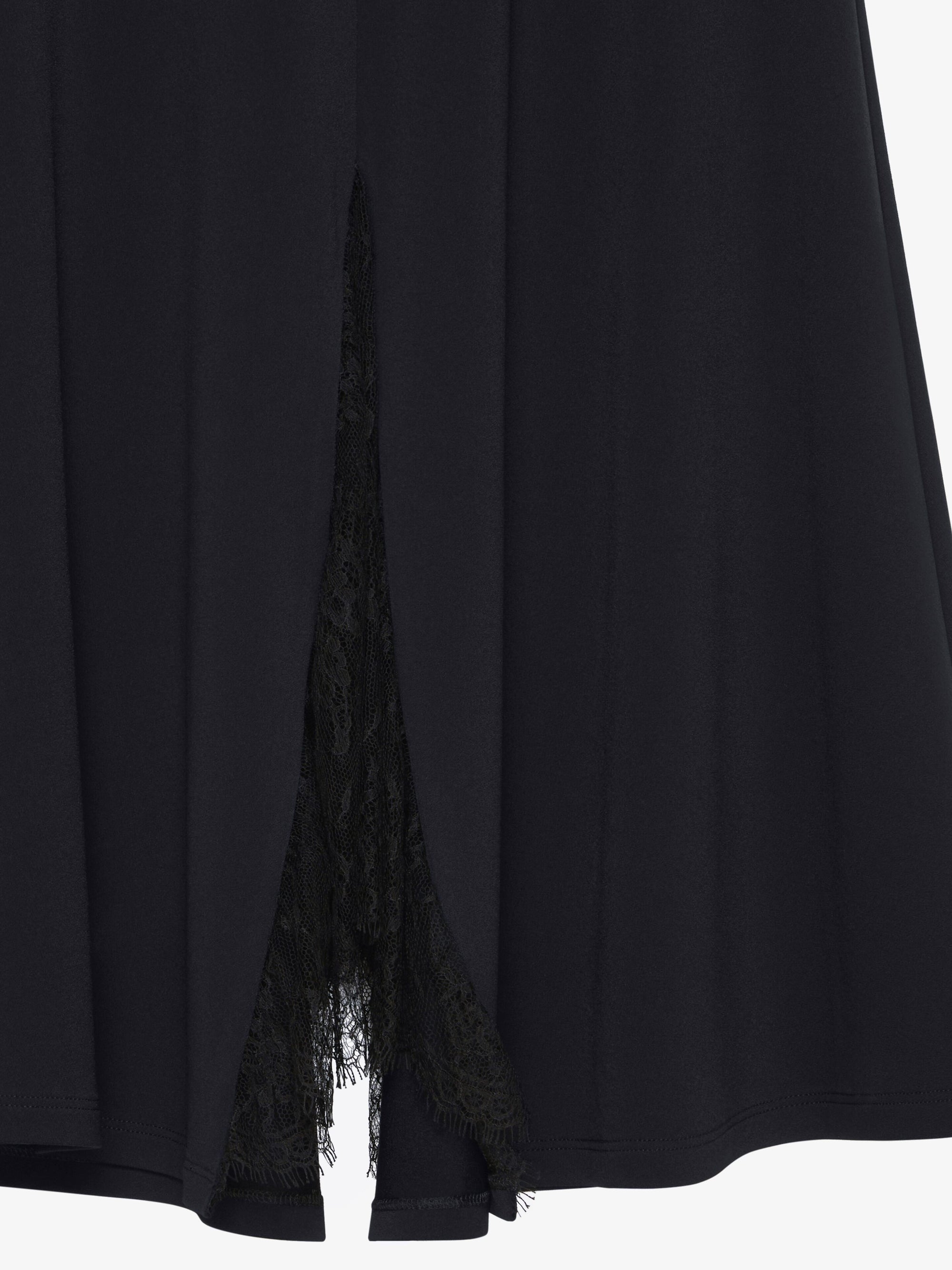 SHORT SLEEVE DRESS W/ LACE GODET ASIA