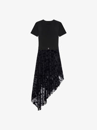 SHORT SLEEVE DRESS W/ FLARE SKIRT