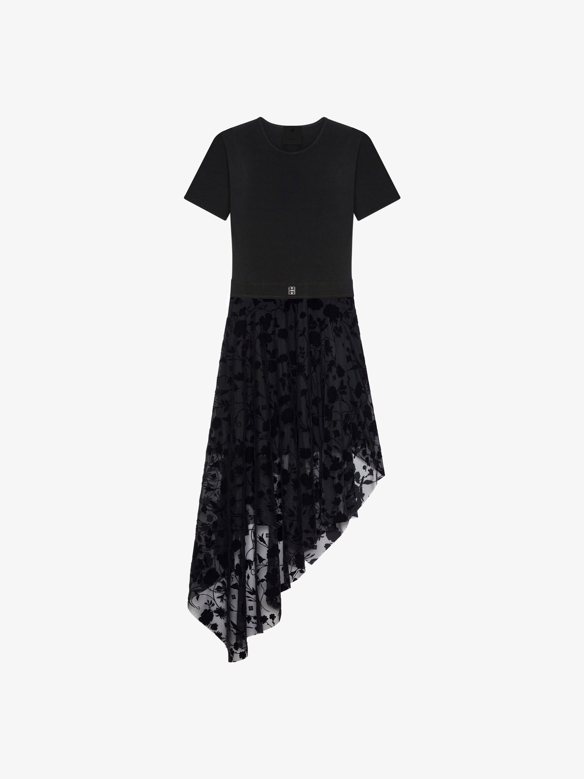 SHORT SLEEVE DRESS W/ FLARE SKIRT