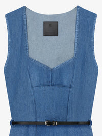 Robe en forme de cœur en denim - Bleu Profond