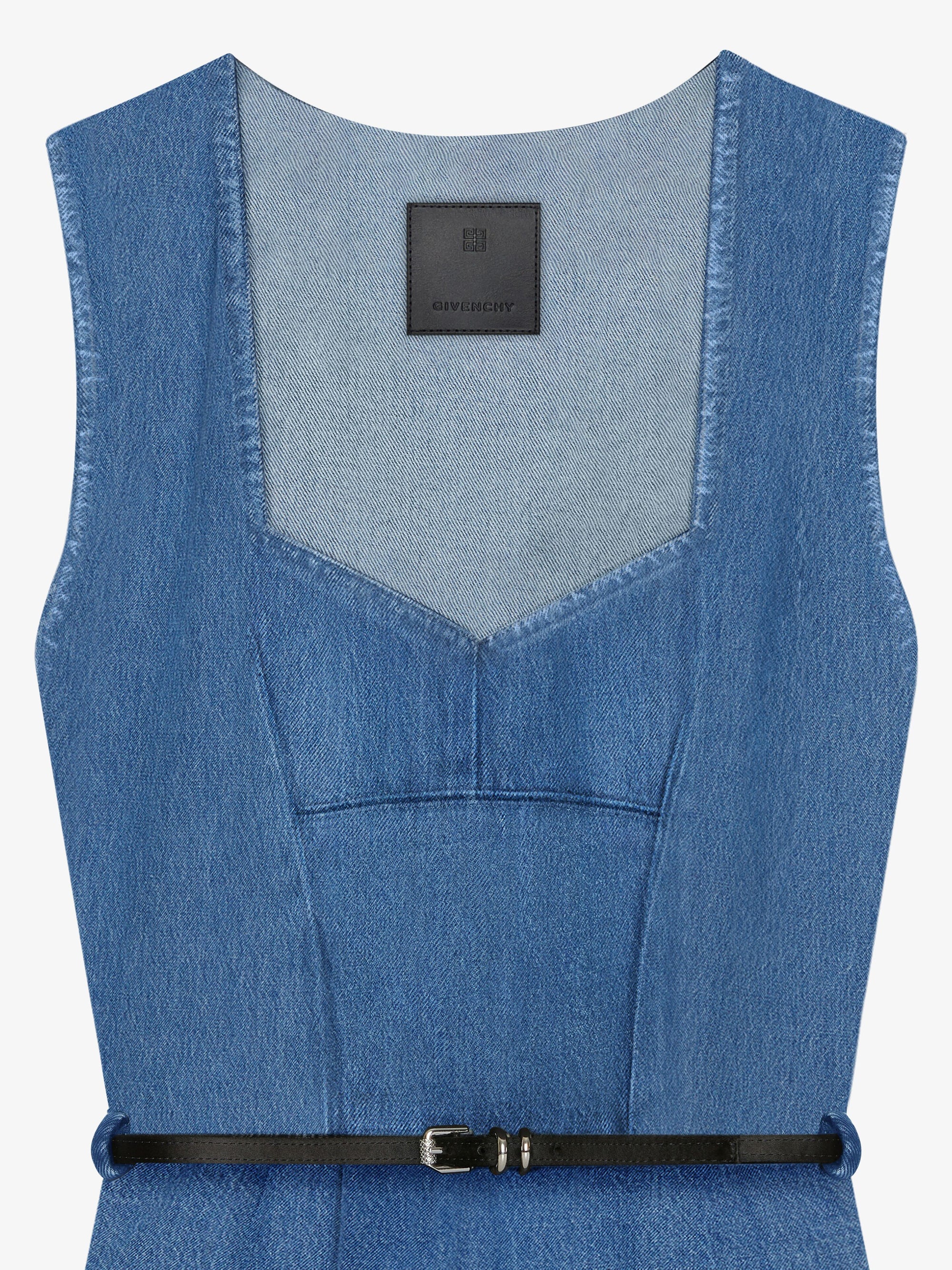 Robe en forme de cœur en denim - Bleu Profond