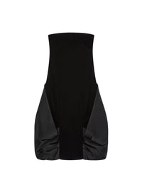 Mini-robe dos froncé - Black