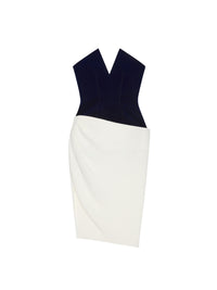 Robe bustier asymétrique - Dark Navy