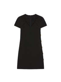 Robe à boutons latéraux - Black