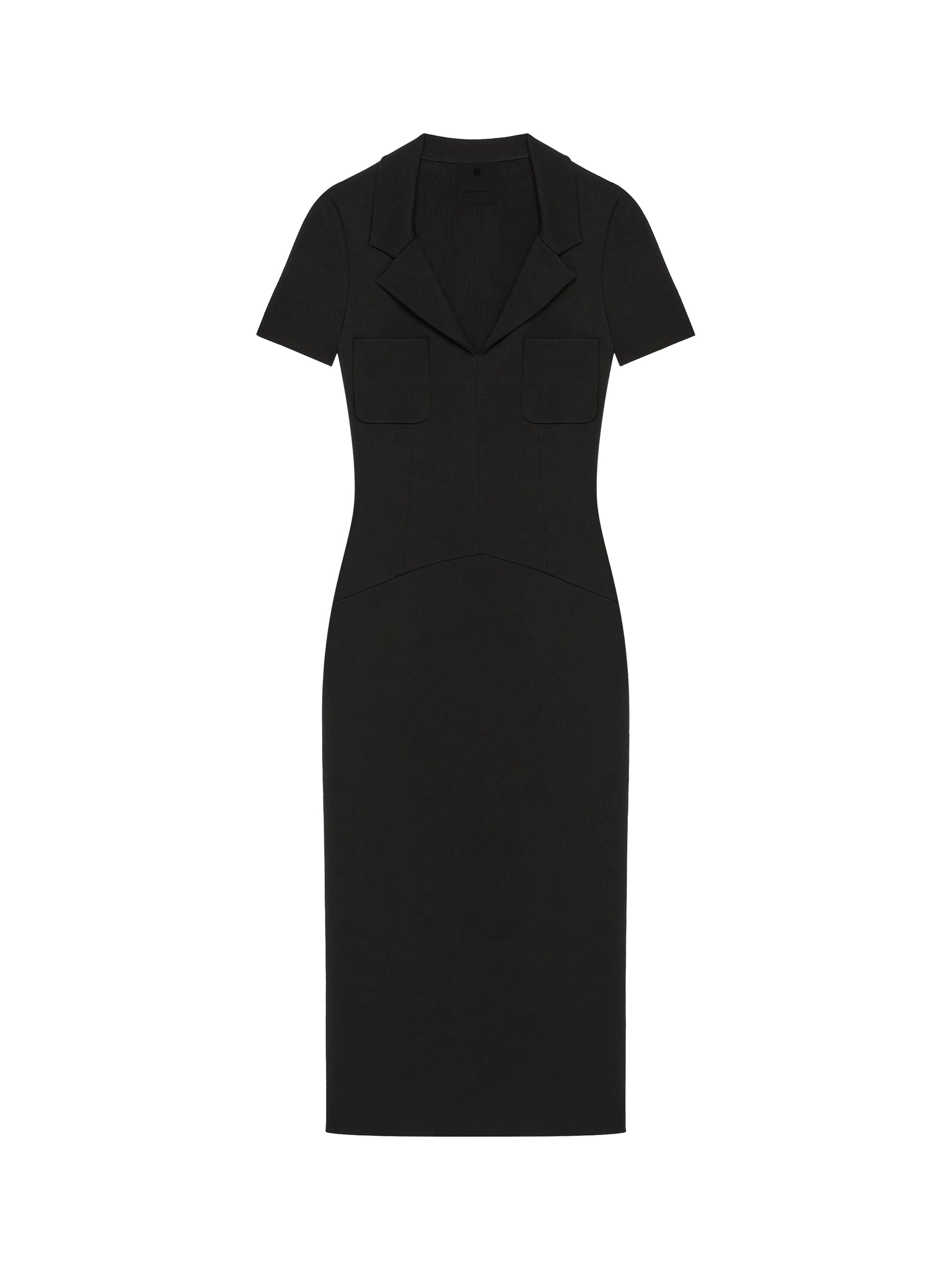 Robe longue à poches manches courtes - Black
