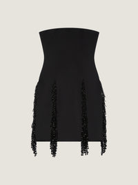 FRINGED CORSET DRESS