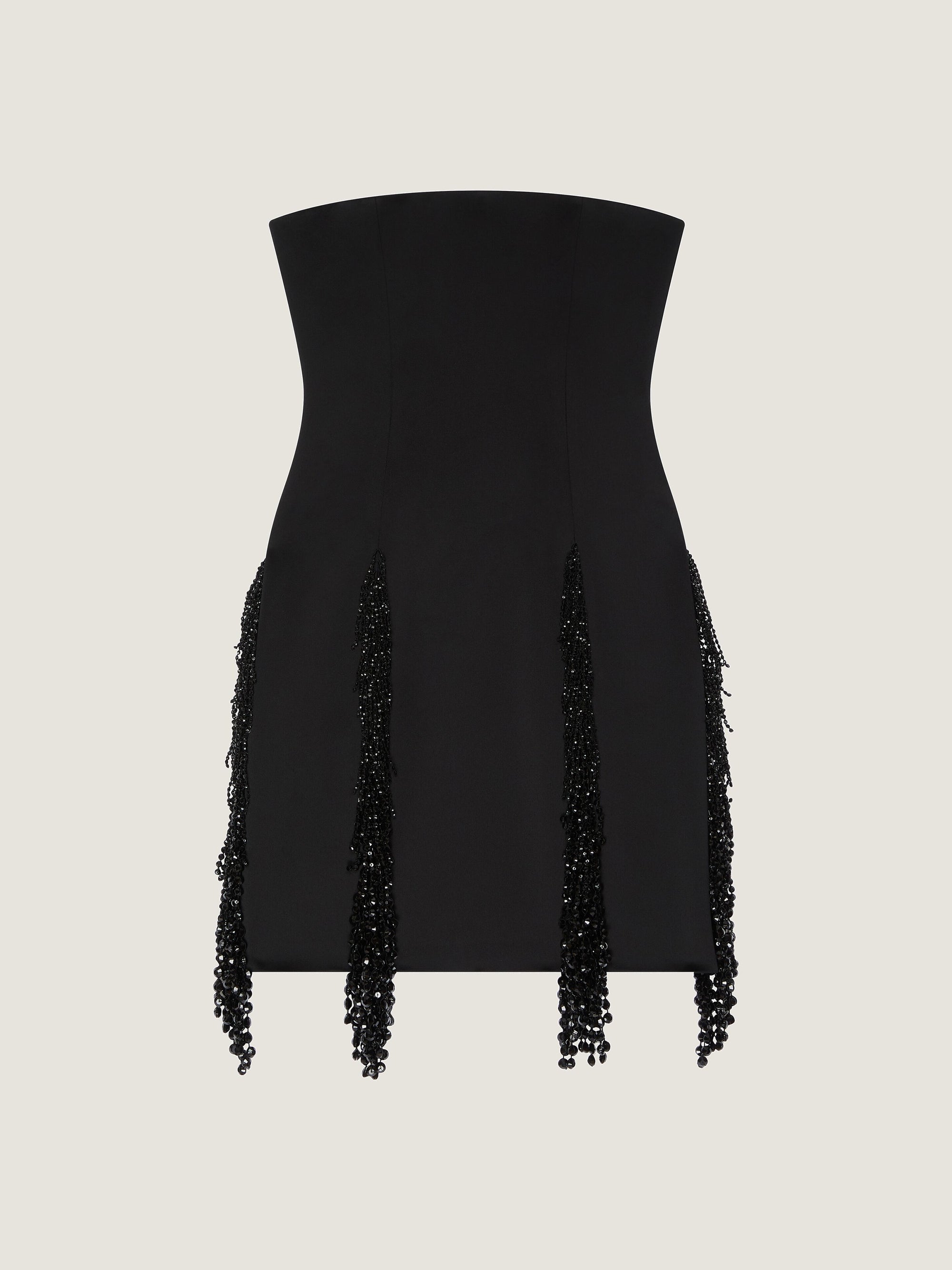 FRINGED CORSET DRESS