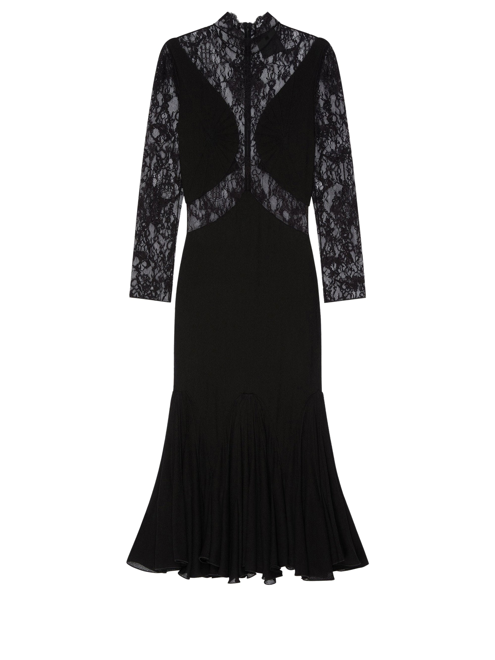 Robe en dentelle stretch - Black