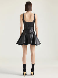 MINI DRESS WITH FLARED SKIRT DETAIL
