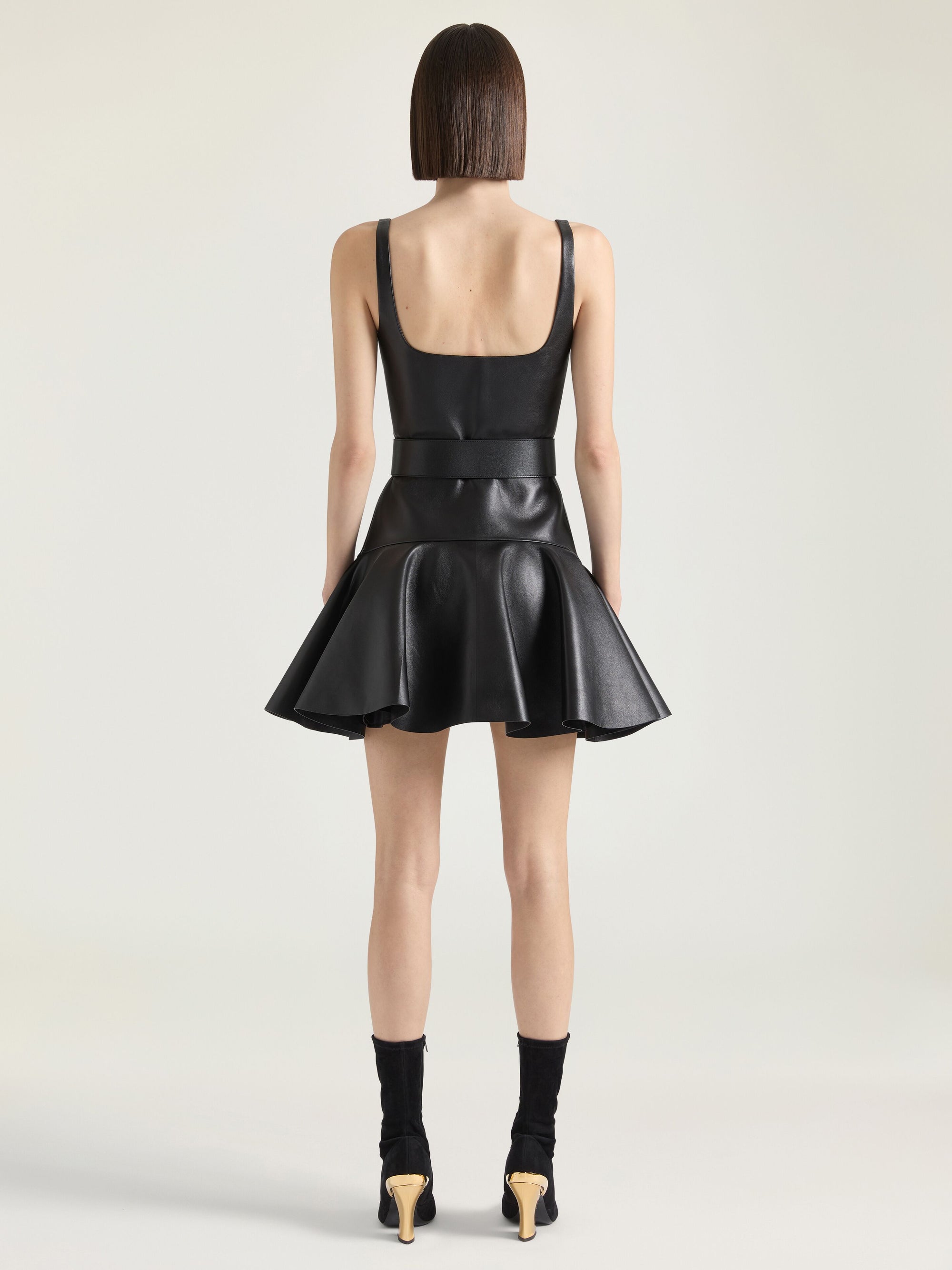 MINI DRESS WITH FLARED SKIRT DETAIL