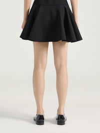 Mini-robe à jupe évasée - Black