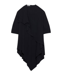 Asymmetrical dress with a large bow - Black