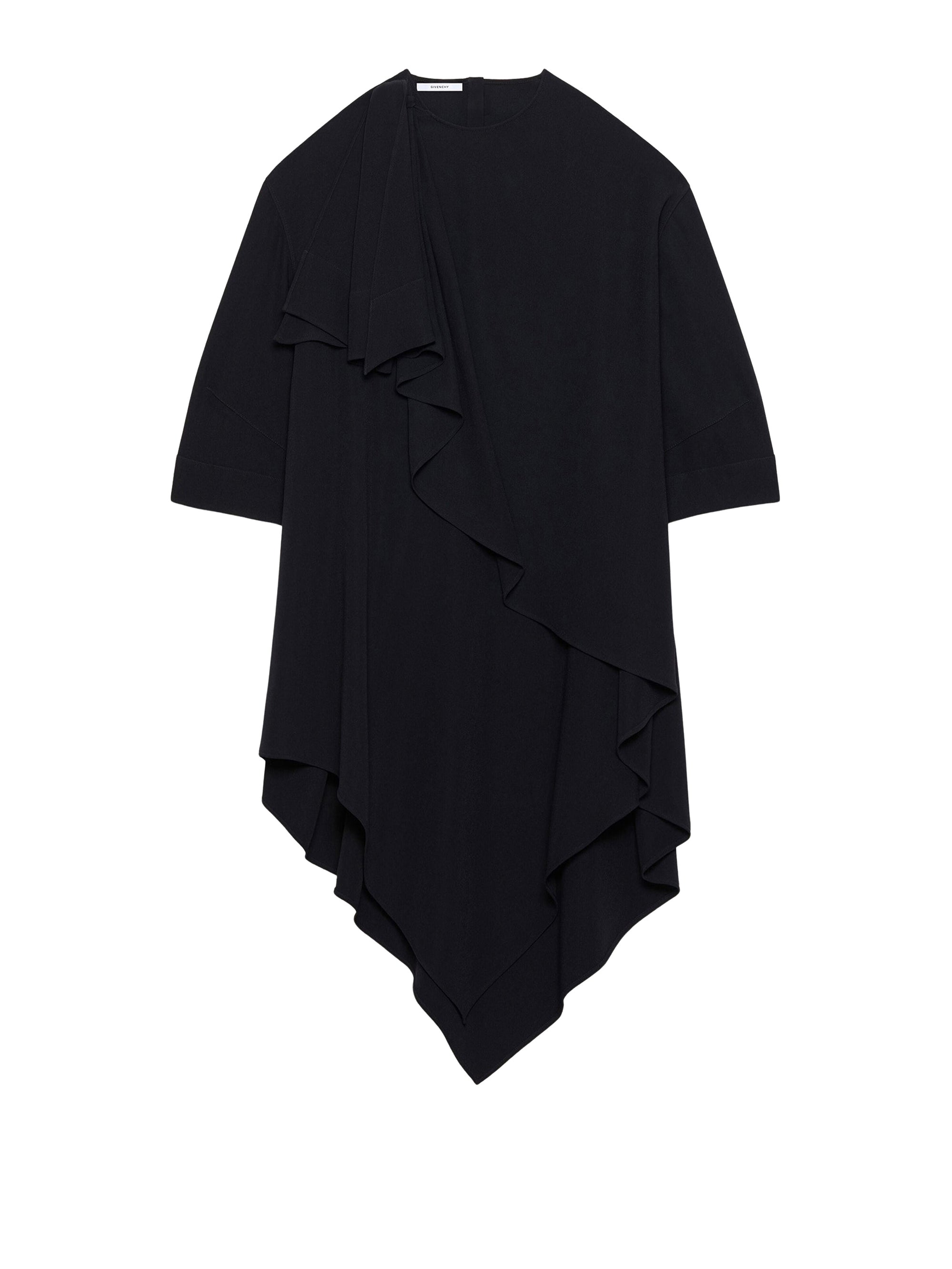 Asymmetrical dress with a large bow - Black
