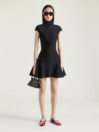 MINI DRESS WITH FLARED SKIRT DETAIL