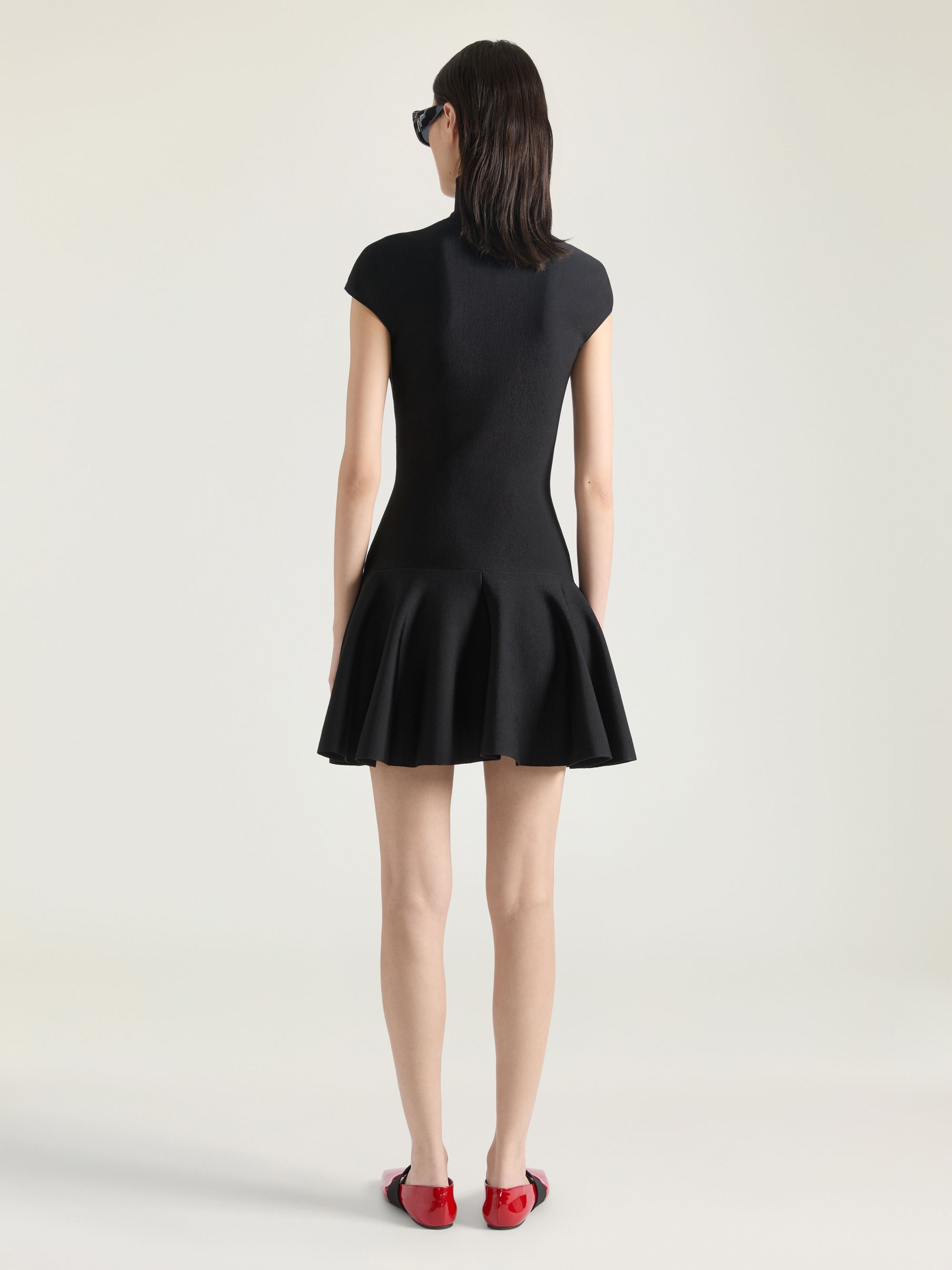 MINI DRESS WITH FLARED SKIRT DETAIL