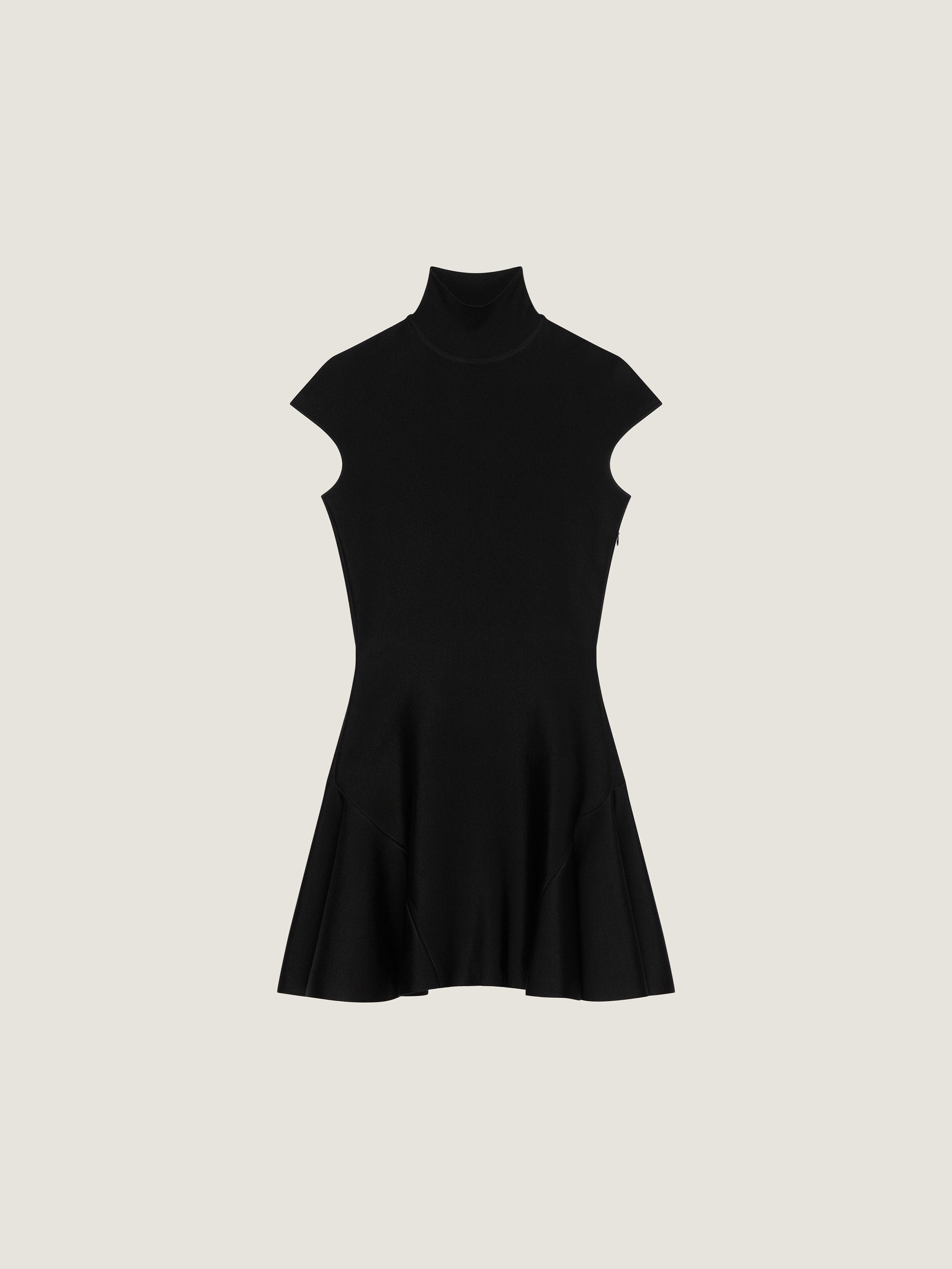 MINI DRESS WITH FLARED SKIRT DETAIL