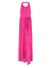 Long draped jersey dress – Fuchsia