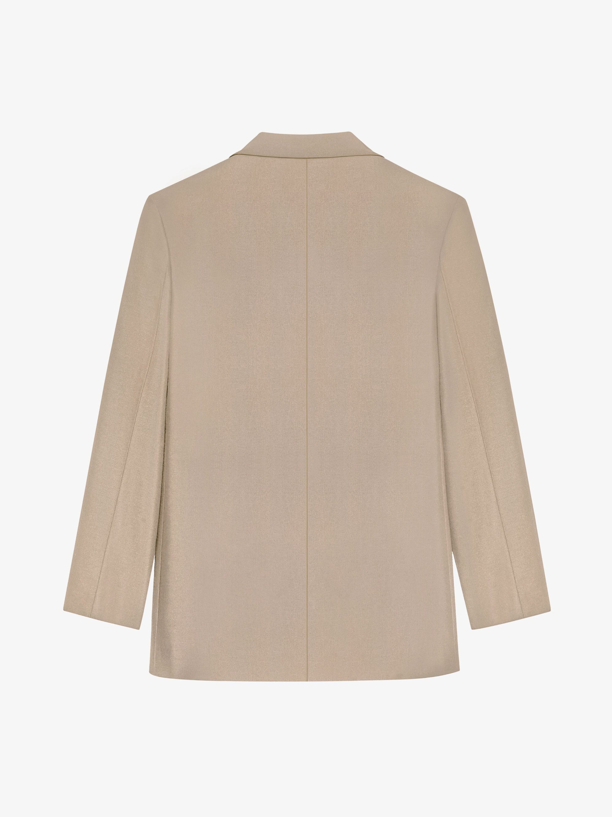 Veste à fermeture U-lock en laine - Light Beige