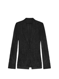 Veste en dentelle et soie - Noir