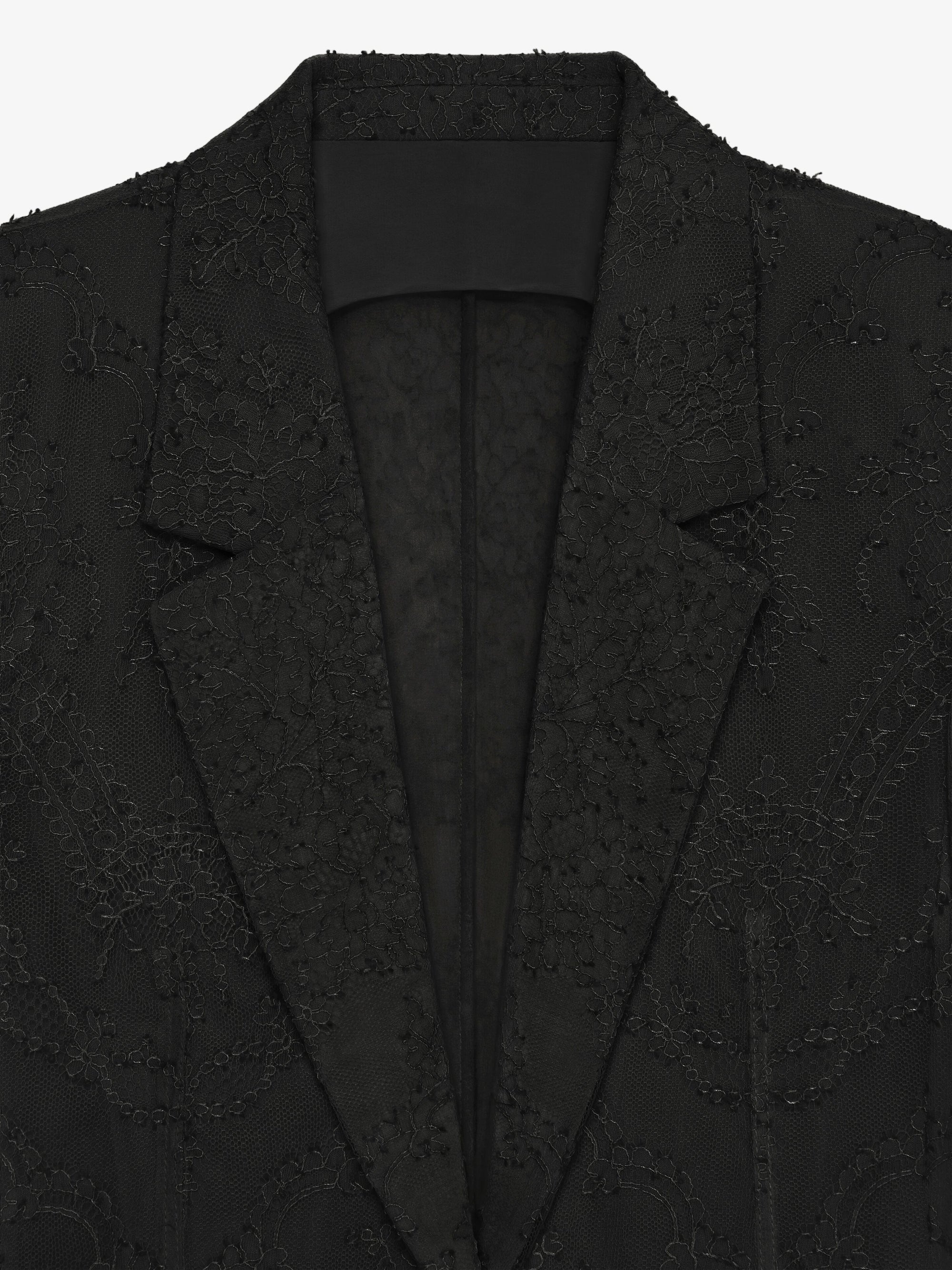 Veste en dentelle et soie - Noir
