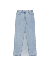 Jupe avec fente en denim - Light Blue